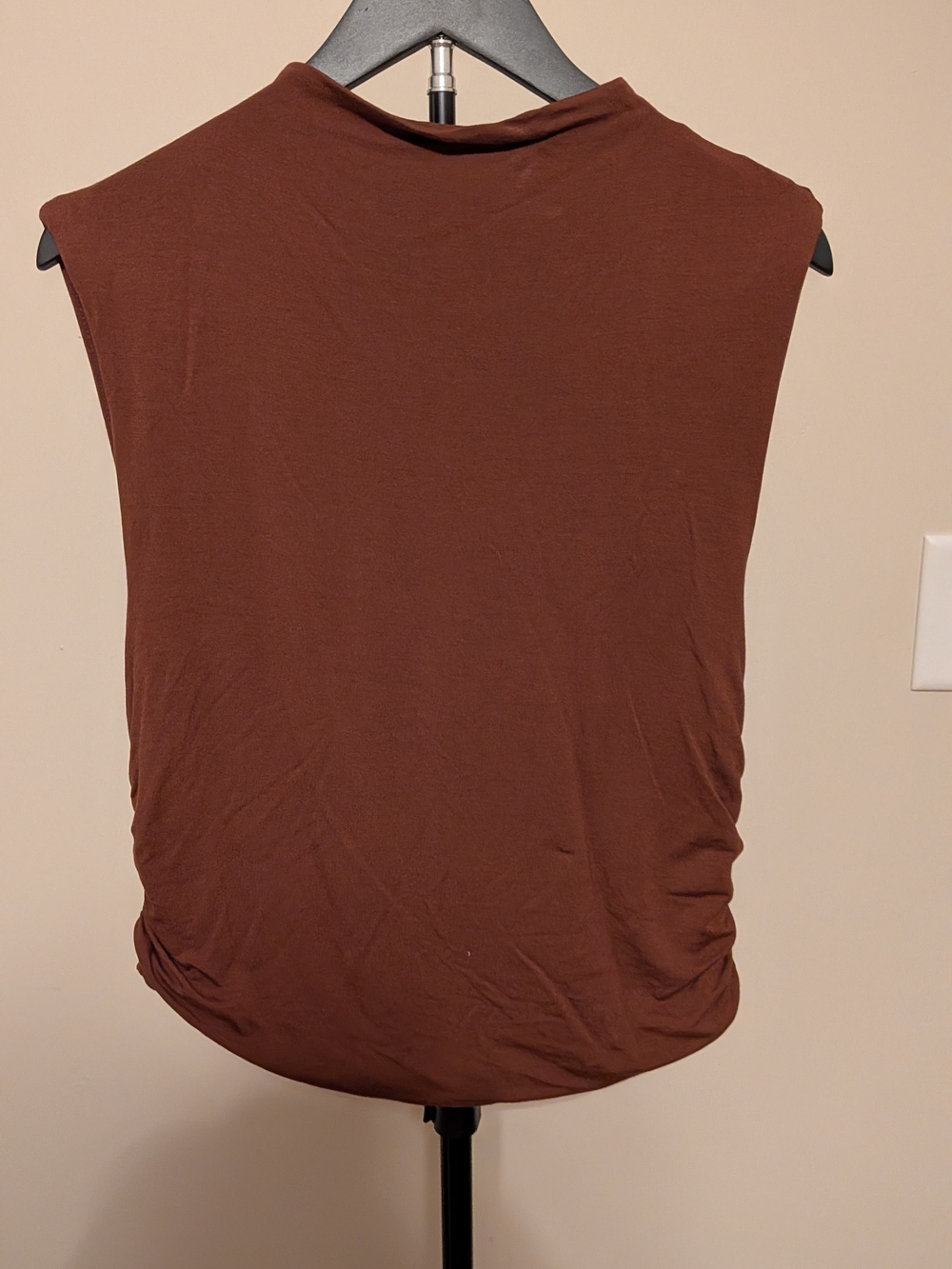 a new day Brown Sleeveless Draped Tank Top